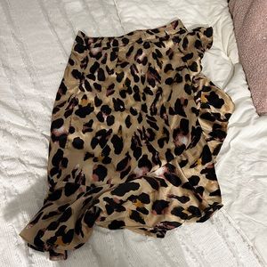 Silk cheetah skirt